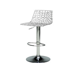 Sgabello Spider Gas - 38,5 x 42 x 104 cm - policarbonato - trasparente - Grandsoleil
