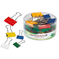 Molle Double Clips - misure e colori assortiti - metallo - Lebez - conf. 60 pezzi