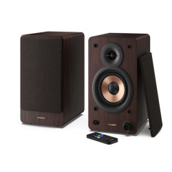 Sharp BOOKSHELF SPEAKERS, 2-vie, 2.0 canali, Con cavo e senza cavo, 60 W, Marrone
