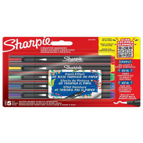 Sharpie - ASTUCCIO 5 MARCATORI CREATIVE MARKERS SHARPIE