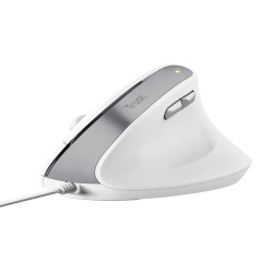 Mouse ergonomico Bayo II - con filo - bianco - Trust