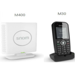 Sistemi DECT - Telefoni - 00004589 - Snom M430 DECT-IP Doublecell bundle M400 &amp M30. Up to 10 parallel calls, Repeater suppo
