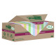 Blocco foglietti Post-it SuperSticky Green - SSCOL14+4 - 76 x 76 mm - carta riciclata - colori pastello assortiti - 70 fogli - 
