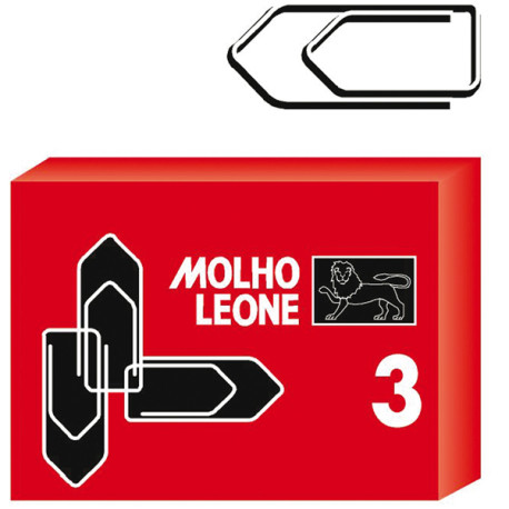 Fermagli zincati - n. 3 - 2,9 cm - Molho Leone - conf. 100 pezzi