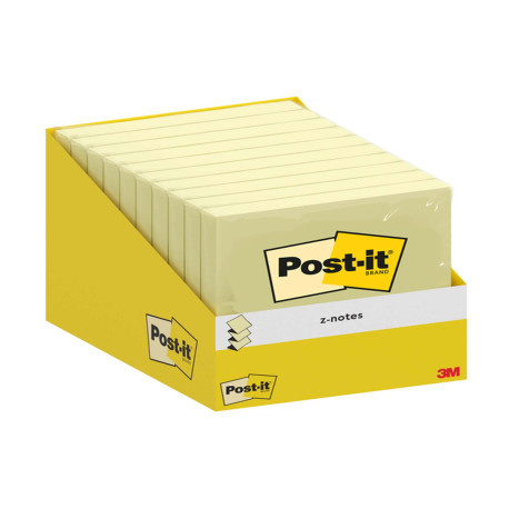 Blocco foglietti Post-it Z-Notes - 76 x 76 mm - giallo canary - 100 fogli - Post-it - conf. 10 blocchi