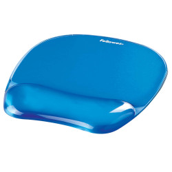 Mousepad con poggiapolsi in gel - blu trasparente - Fellowes