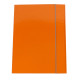 Cartellina con elastico - cartone plastificato - 3 lembi - 25x34 cm - arancio - Queen Starline