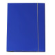 Cartellina con elastico - cartone plastificato - 3 lembi - 25x34 cm - blu - Queen - Starline