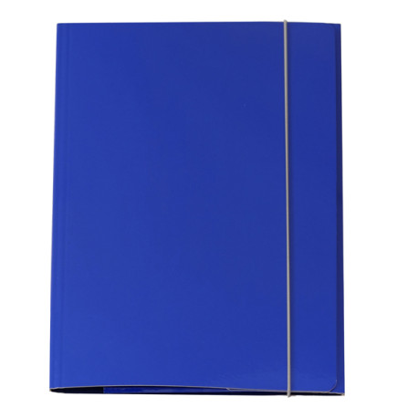 Cartellina con elastico - cartone plastificato - 3 lembi - 25x34 cm - blu - Queen - Starline