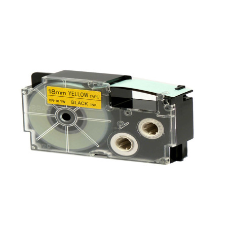Nastro - 18 mm x 8 mt - nero/giallo - Casio
