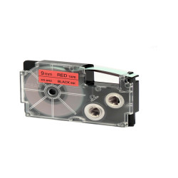 Nastro - 9 mm x 8 mt - nero/rosso - Casio