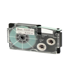 Nastro - 9 mm x 8 mt - nero/trasparente - Casio