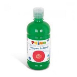 Tempera VERDE BRILLANTE brillante primi passi in bottiglia 500ml