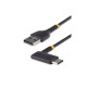 Startech Cavo da USB-A a USB-C a 90 da 15 cm - Cavetto di Ricarica Veloce USB Tipo C per uso intensivo - Cavo Dati da USB 2.0 T