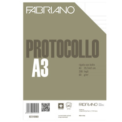 Foglio protocollo - A4 - uso bollo - 60 gr - Fabriano - conf. 200 pezzi