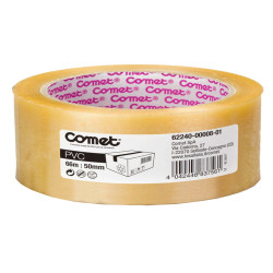 Nastro adesivo - 5 cm x 66 m - PVC - trasparente - Comet