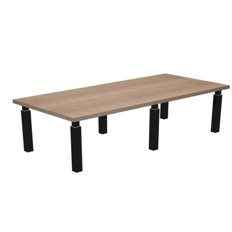 Tavolo riunione Prestige Quadro - 220 x 100 cm - ciliegio arabis/ nero