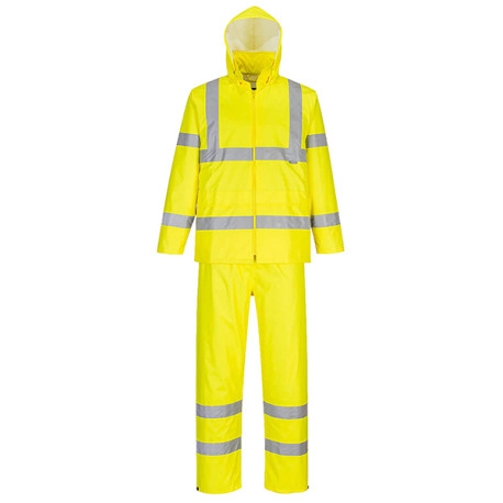 Completo antipioggia HiVi - ripiegabile - impermeabile - XL - giallo fluo - Portwest