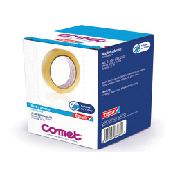 Nastro adesivo - confezionato singolarmente - 15 mm x 66 m - cellophane - trasparente - Comet