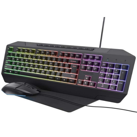 Tastiere e mouse - GXT 791 SET TASTIERA + MOUSE + MOUSEPAD GAMING 3-IN-1 - LAYOUT ITALIANO - NERO