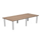 Tavolo riunione Prestige Quadro - 220 x 100 cm - ciliegio arabis/bianco