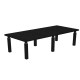 Tavolo riunione Prestige Quadro - 220 x 100 cm - nero venato/ nero