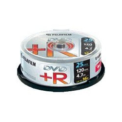 FUJIFILM - 25 x DVD+R - 4.7 GB (120 min) 16x - campana