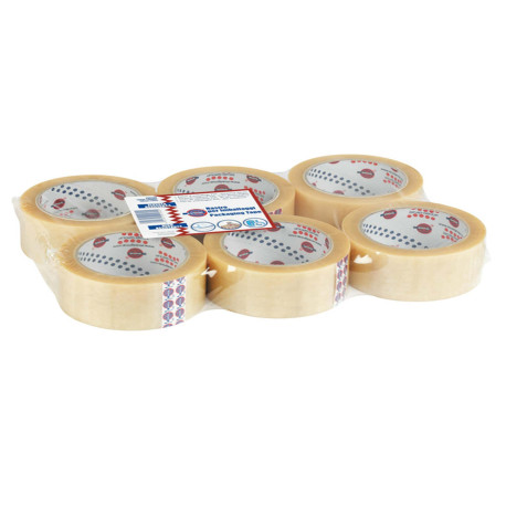 Nastro adesivo 330 - 5 cm x 66 m - PVC - trasparente - Eurocel