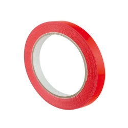Nastro adesivo 350 - 9 mm - PVC - rosso - Eurocel - rotolo da 66 m