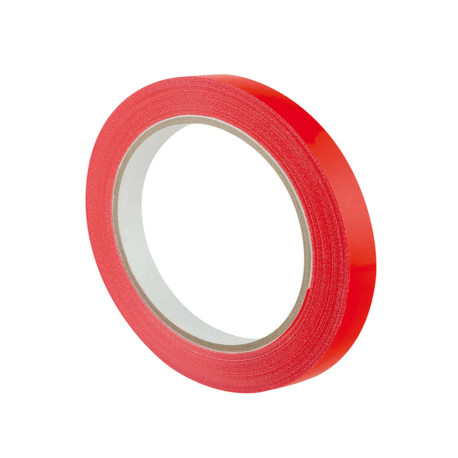 Nastro adesivo 350 - 9 mm - PVC - rosso - Eurocel - rotolo da 66 m