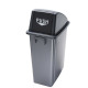Contenitore Office 60 Lt - con coperchio push - per rifiuto secco - 33x46x79 cm - grigio/nero - Medial