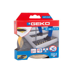 Nastro adesivo antiscivolo ANTISLIP - 2,5 cm x 5 m - giallo/nero - Geko