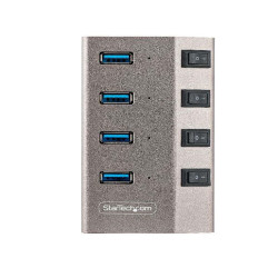 Startech Hub USB-C a 4 Porte Alimentato con Interruttori Individuali