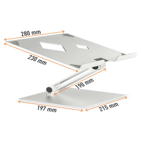 Supporto alza notebook Rise - da 10'' a 17'' - Durable