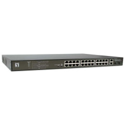 Switch - LEVELONE FGP-2831 - SWITCH 28-PORTE FAST ETHERNET POE 390W - 24x PoE + 2x Gigabit RJ45 + 2x Gigabit SFP