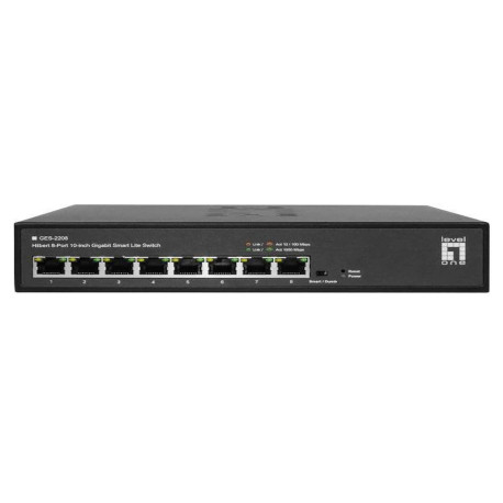 Switch - LEVELONE GES-2208 - SWITCH HILBERT 8-PORTE GIGABIT SMART LITE 10'
