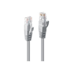 Lindy - Cavo patch - RJ-45 (M) a RJ-45 (M) - 30 m - UTP - CAT 6 - stampato, antiaggrovigliamento, bloccato - grigio