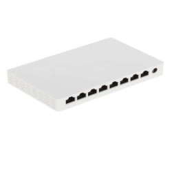 SWITCH PORTE 8 TIPOLOGIA 10/100/1000 TIPO:L2 UNMANAGED CASE:PLASTICO BANDA:16 GBPS ALIMENTAZIONE: 5 V DC 0.6 A