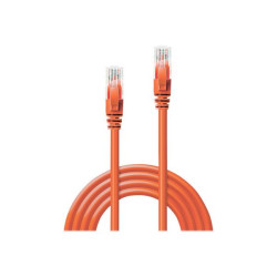 Lindy - Cavo patch - RJ-45 (M) a RJ-45 (M) - 5 m - UTP - CAT 6 - stampato, antiaggrovigliamento, bloccato - arancione