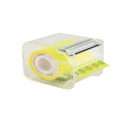 Nastro adesivo con dispenser Memograph - 50 mm x 10 m - PVC - giallo - Eurocel
