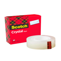 Nastro adesivo Crystal 600 - 19 mm x 33 m - acrilico - trasparente - Scotch
