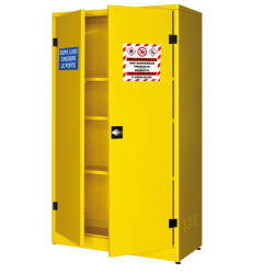 Armadio di sicurezza per liquidi infiammabili - 107,5 x 50 x 185 cm - giallo - Carvel