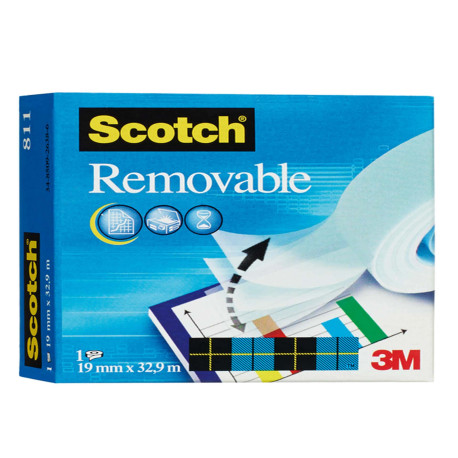 Nastro adesivo Magic 811 - 19 mm x 33 m - acrilico - trasparente - Scotch