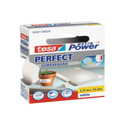 Nastro adesivo telato XP Perfect - 19 mm x 2,7 m - tela plastificata - bianco - Tesa