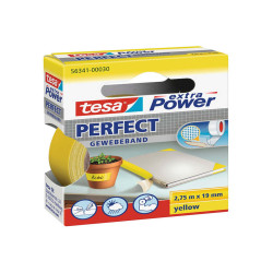 Nastro adesivo telato XP Perfect - 19 mm x 2,7 m - tela plastificata - giallo - Tesa
