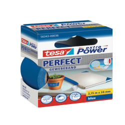 Nastro adesivo telato XP Perfect - 38 mm x 2,7 m - tela plastificata - blu - Tesa
