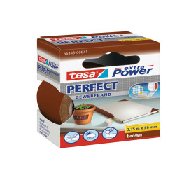 Nastro adesivo telato XP Perfect - 38 mm x 2,7 m - tela plastificata - marrone - Tesa
