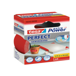 Nastro adesivo telato XP Perfect - 38 mm x 2,7 m - tela plastificata - rosso - Tesa