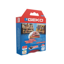 Nastro biadesivo EXTREME Mister Attach - 19 mm x 1,5 m - LDPE/acrilico - grigio/rosso - Geko