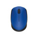 Logitech M171 - Mouse - per destrorsi e per sinistrorsi - senza fili - 2.4 GHz - ricevitore wireless USB - nero, blu